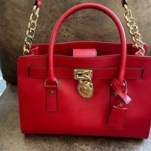 Michael Kors Shelia Medium Bright Red Satchel